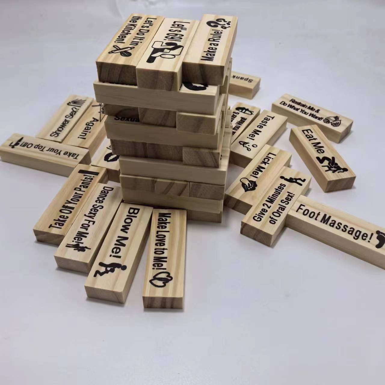 Gioco,torre di blocchi, personalizzato per coppie