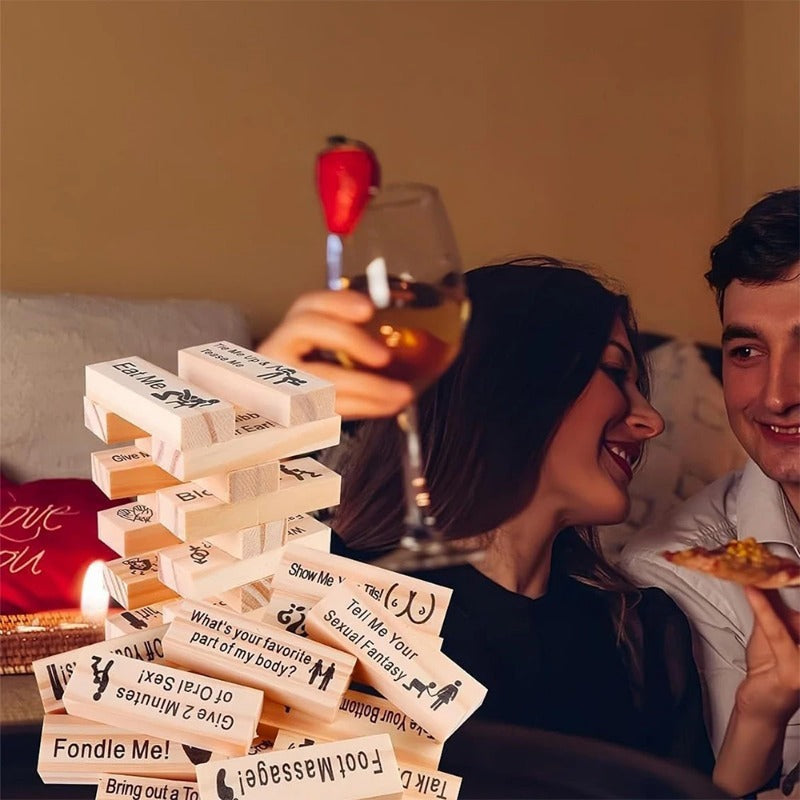 Gioco,torre di blocchi, personalizzato per coppie